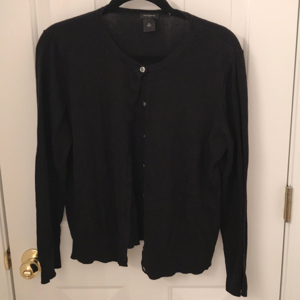 Ann Taylor XL black cardigan